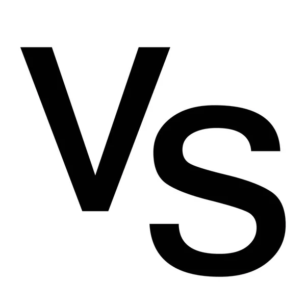Versus vs betűk ikonra a fehér háttér előtt. lapos stílusú. versus l — Stock Vector