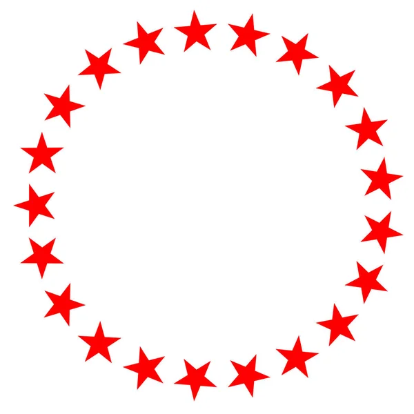 Étoile Rouge Cercle Icône Sur Fond Blanc Style Plat Étoile — Image vectorielle