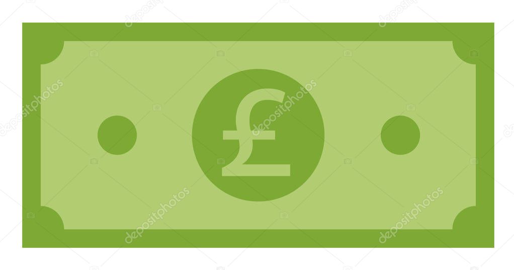 pound icon on white background. flat style. pound icon for your web site design, logo, app, UI. green pound symbol. euro vector icon sign. 