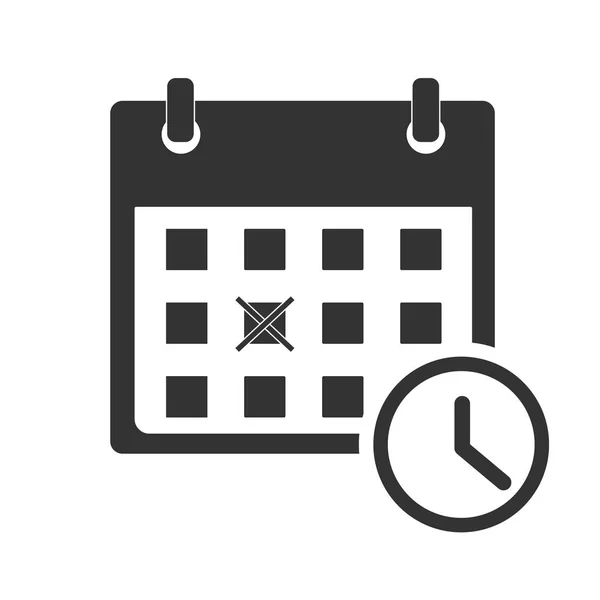 Het pictogram van de kalender op witte achtergrond. vlakke stijl. het pictogram van de kalender voor — Stockvector