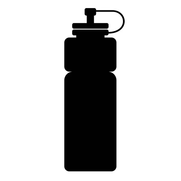 Icono de la botella de agua deportiva sobre fondo blanco. estilo plano. deportes — Archivo Imágenes Vectoriales