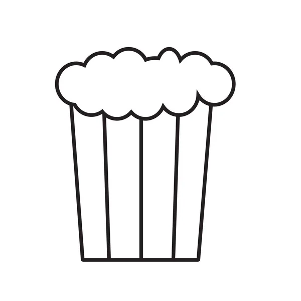 Popcorn ikon på vit bakgrund. platt stil. Svartvit stil ikon för din webbplats design, logotyp, app, UI. Pixel perfekt popcorn symbol. Popcorn Sign. — Stock vektor