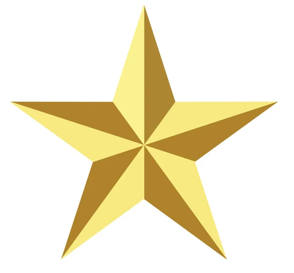 Goldener Stern auf weißem Hintergrund. flat style.gold star icon für Ihre Website design, logo, app, ui. Goldstern elegantes Symbol. goldenes Weihnachtssternzeichen. — Stockvektor