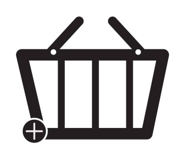 beyaz arka plan üzerinde alışveriş sepeti işareti. sepet sembolü. düz tarzı. web sitesi tasarımı, logo, uygulama, Ui için alışveriş sepeti simgesi. kişisel hedefli tüketici pazarlama düz simgesi.