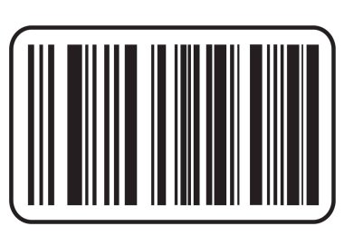 Barkod simgesi, siyah bar kod simgesi. Konsept alışveriş hakkında sembolü