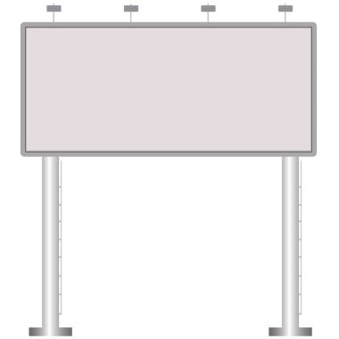 Reklam, reklam, reklam boş, açık için Iş beyaz büyük billboard. beyaz arka planda boş büyük billboard. 