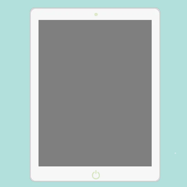 Schwarzes Tablet Mit Weißem Bildschirm Auf Weißem Hintergrund Tablet Symbol — Stockvektor