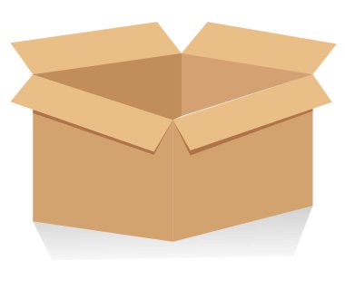 beyaz arka plan üzerinde kahverengi kutu ambalaj geri dönüşüm. Web sitesi tasarımı, logo, uygulama, Ui için kutu simgesi. düz stil.