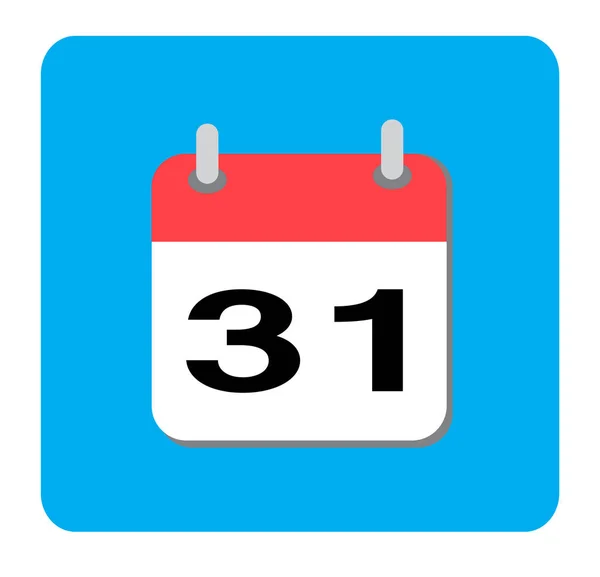 Icona del calendario, icona del calendario piatto. Illustrazione vettoriale — Vettoriale Stock