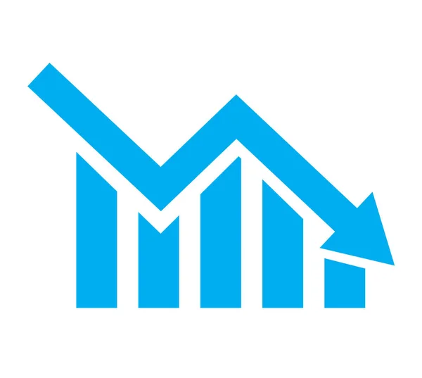beyaz arka planda azalan çubuklar içeren grafik. Grafik simgesi. web sitesi tasarımı, logo, uygulama, Ui için grafik simgesi. düz stil.