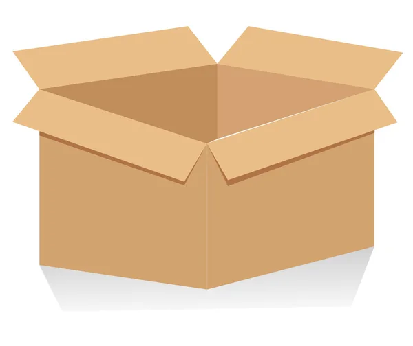 Recicla el embalaje de la caja marrón sobre fondo blanco. Icono de caja para el diseño de su sitio web, logotipo, aplicación, interfaz de usuario. estilo plano . — Vector de stock