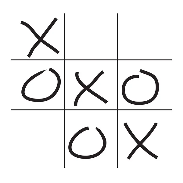 Tic tac toe esboço desenhado à mão tic tac toe jogo para crianças