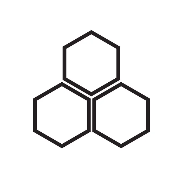 Icona a nido d'ape su sfondo bianco. stile piatto. Icona a nido d'ape per il design del tuo sito web, logo, app, interfaccia utente. Logo a nido d'ape. Segno a nido d'ape . — Vettoriale Stock