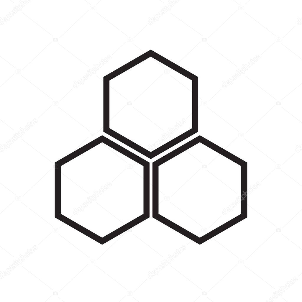 Honeycomb icon on white background. flat style. Honeycomb icon for your web site design, logo, app, UI. Honeycomb logo. Honeycomb sign. 