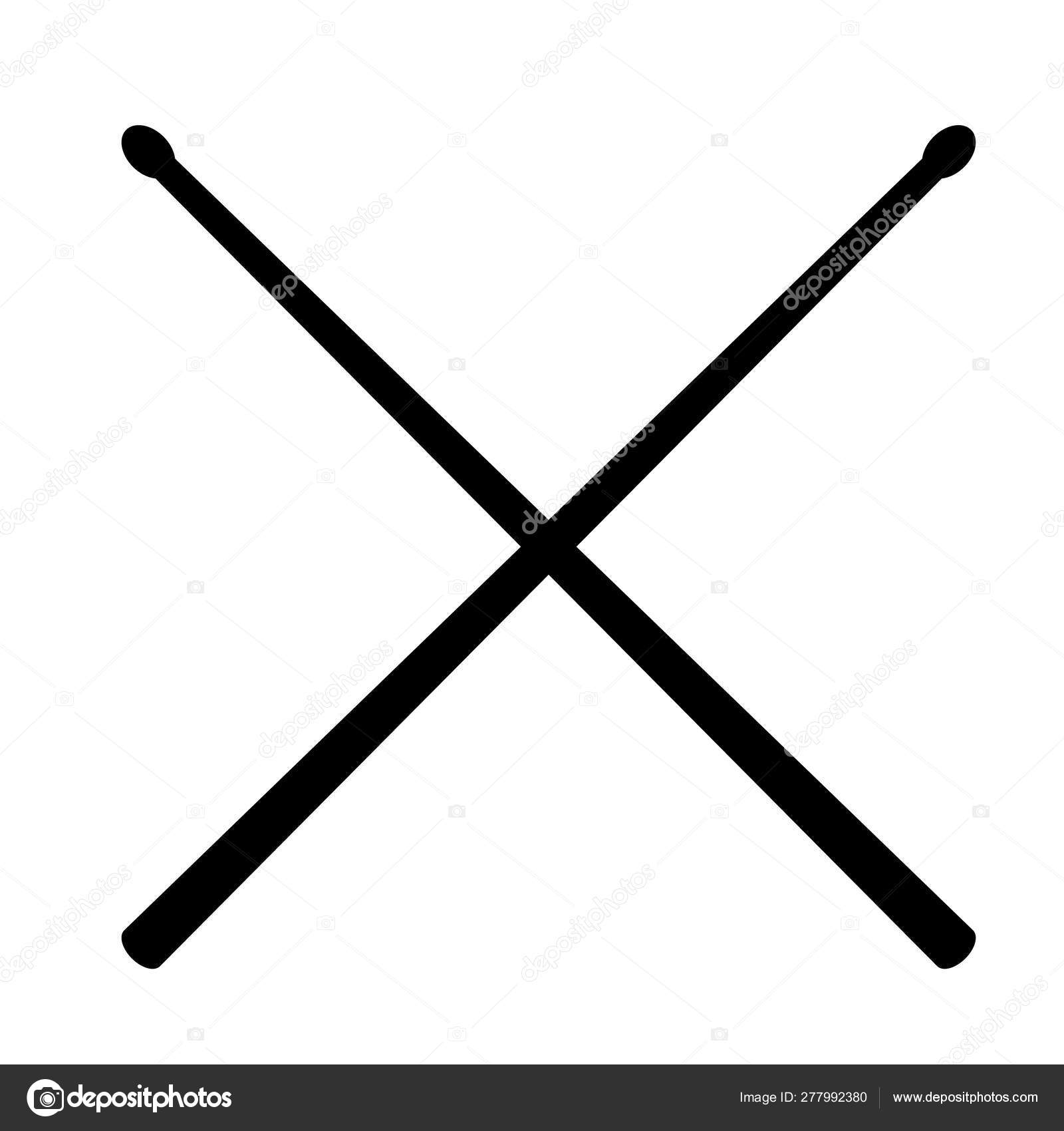 Drum sticks icon on white background. flat style. Drumsticks icon for
