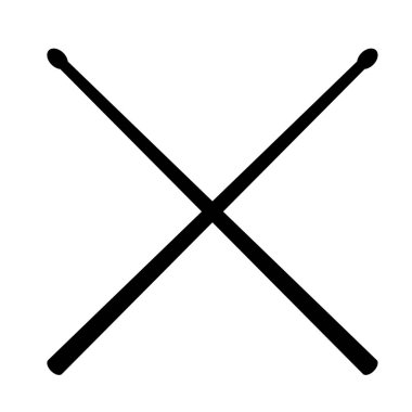 beyaz arka plan üzerinde davul çubukları simgesi. düz tarzı. Web sitesi tasarımı, logosu, uygulaması, Ui için Drumsticks simgesi. davul çubukları sembolü. davul çubukları basit işareti. 