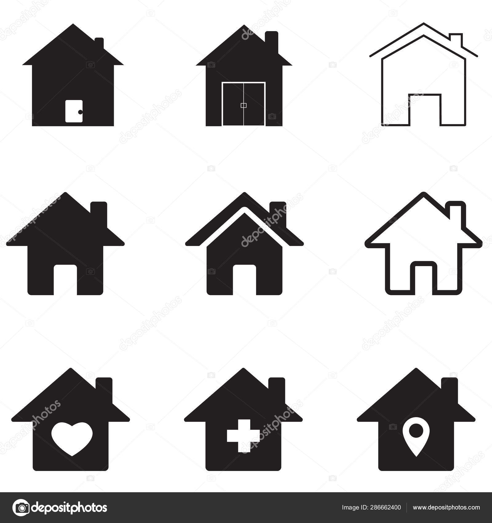 흰색 배경에 주택 아이콘입니다. 플랫 스타일. 웹 사이트 디자인, 로고, 응용 프로그램, Ui에 대한 홈 아이콘. 부동산 기호. 집  표지판. 스톡 벡터 - ©drsuthee.hotmail.com 286662400, image size:1600x1700