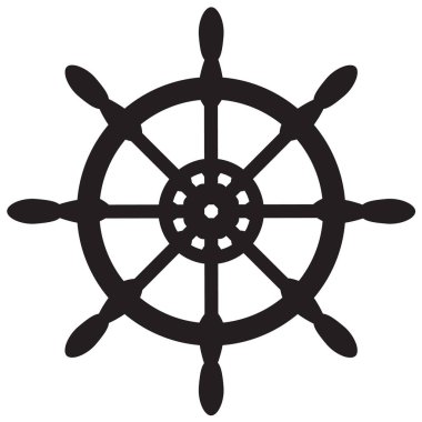 beyaz arka plan üzerinde gemi tekerlek simgesi. düz tarzı. web sitesi tasarımı, logo, uygulama, Ui için deniz simgesi. gemi sembolü. direksiyon işareti. 