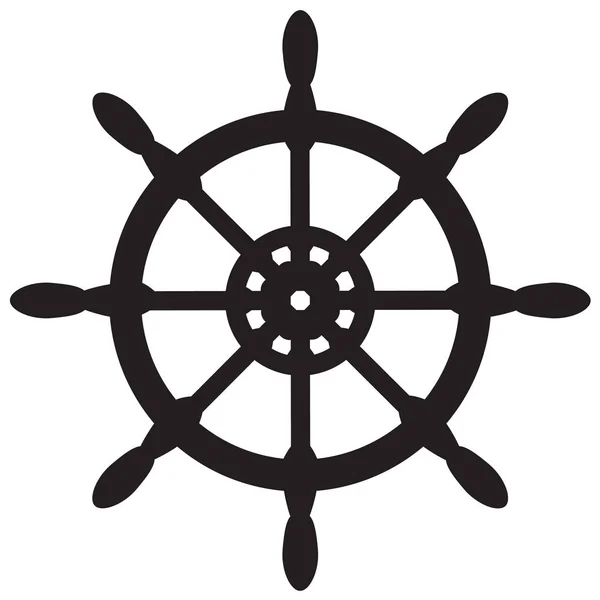 Icono de la rueda de la nave sobre fondo blanco. estilo plano. icono náutico para el diseño de su sitio web, logotipo, aplicación, UI. símbolo del barco. señal de volante . — Vector de stock