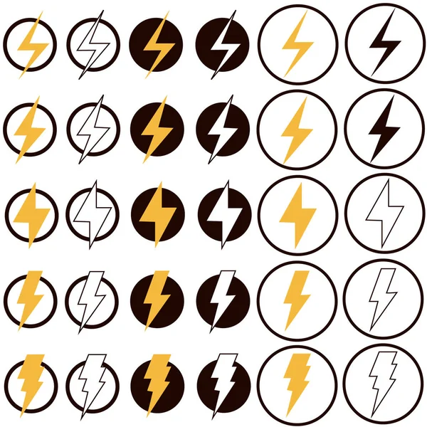 Electric lightning icon on white background. flat style. Flash icon for your web site design, logo, app, UI. lightning symbol. lightning bolt sign. — Stock Vector