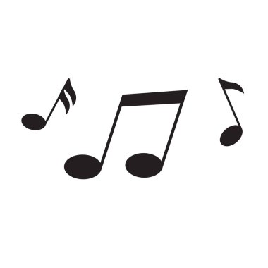 beyaz arka plan üzerinde melodi glyph simgesi. düz tarzı. web sitesi tasarımı, logo, uygulama, Ui için müzik notu simgesi. müzik sembolü. müzik notası işareti.