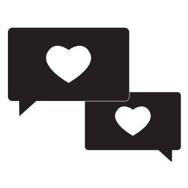 beyaz arka plan üzerinde şefkat simgesi. düz tarzı. web sitesi tasarımı, logo, uygulama, Ui için kalp simgesi ile konuşma balonu. şefkat sembolü. şefkat işareti. 