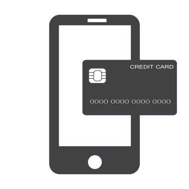 beyaz arka plan üzerinde mobil bankacılık ödeme simgesi. düz tarzı. web sitesi tasarımı, logosu, uygulaması, Ui için mobil ödeme simgesi. mobil ödeme sembolü. mobil bankacılık ödeme işareti. 