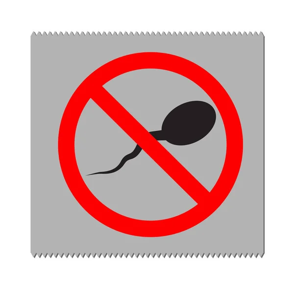 Spermizid Kondom Symbol auf weißem Hintergrund. flachen Stil. Spermizid-Kondom-Symbol für Ihr Webseiten-Design, Logo, App, ui. Spermizid-Symbol. — Stockvektor