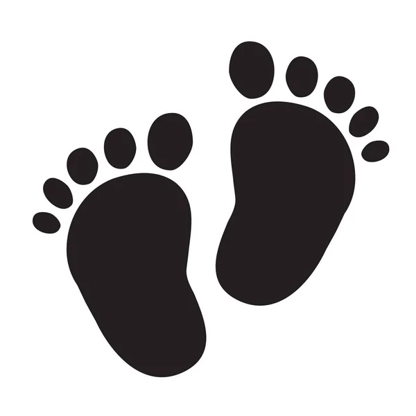 Beyaz arka plan üzerinde ayak izi simgesinin çocuk çifti. düz tarzı. web sitesi tasarımı, logosu, uygulaması, Ui için çocuk ayak izi simgesi. bebeğin ilk adım sembolü. yürümeye başlayan yalınayak işareti. — Stok Vektör