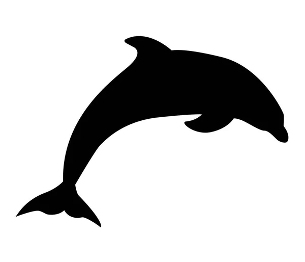 Icona del mammifero acquatico delfino su sfondo bianco. stile piatto. icona delfino per il design del tuo sito web, logo, app, UI. simbolo del delfino . — Vettoriale Stock