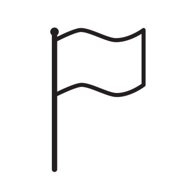 beyaz arka planda bayrak simgesi. düz tarzı. web sitesi tasarımı, logo, uygulama, Ui için bayrak simgesi. basit bayrak sembolü. çizgi bayrak işareti. 