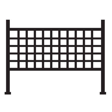 Beyaz arkaplanda voleybol ağı simgesi. Düz stil. Web sitesi tasarımınız için net simge, logo, uygulama, Ui. Voleybol net sembolü. ağ işareti. 