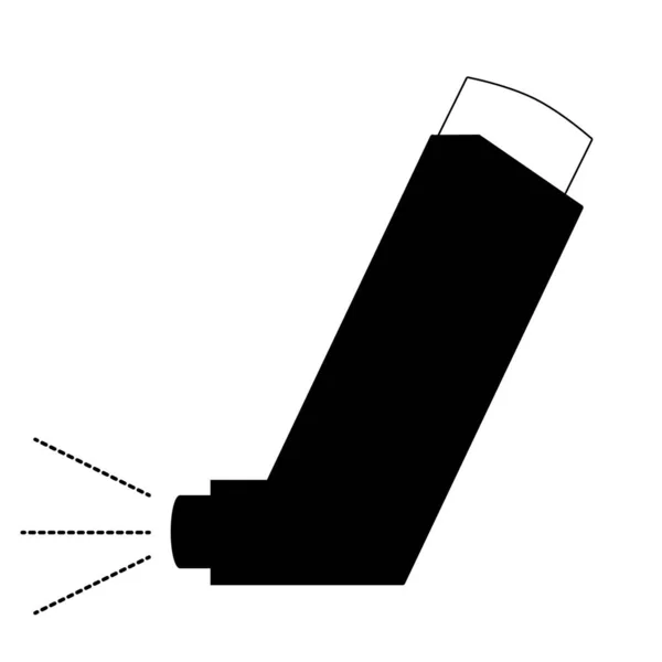 Icono del inhalador manual sobre fondo blanco. estilo plano. símbolo del inhalador manual . — Archivo Imágenes Vectoriales