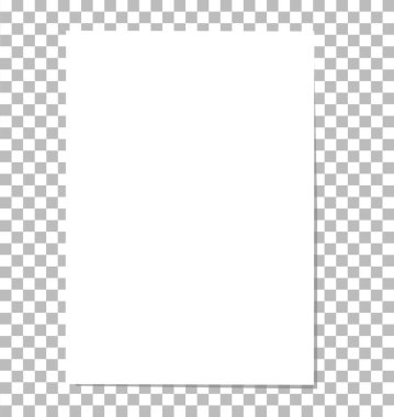 white empty paper sheet with shadow on transparent background. blank white paper sheet.