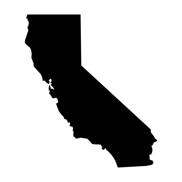 Icono Mapa California Sobre Fondo Blanco Estado California — Vector de stock