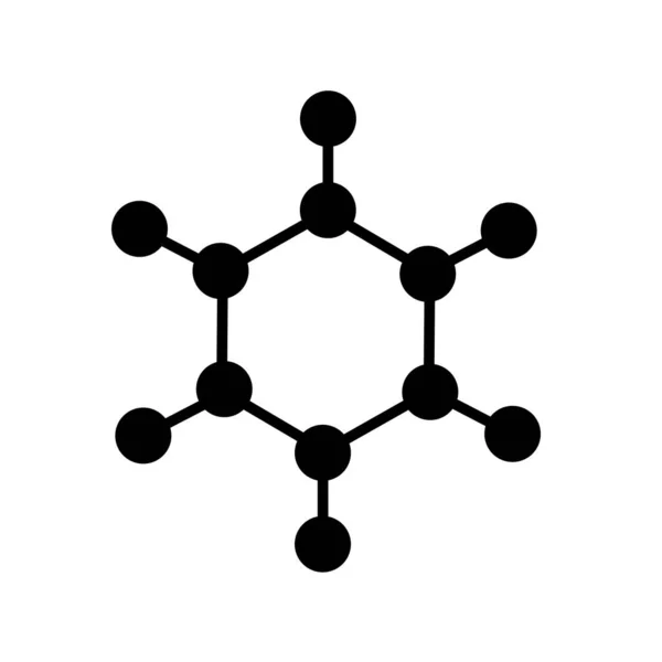 Icône Molécule Carbone Sur Fond Blanc Signe Molécule Style Plat — Image vectorielle