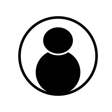 Beyaz arkaplanda kullanıcı simgesi. Erkek sembolü. kullanıcı giriş simgesi. kullanıcı profili artı kabartma işareti.