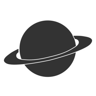 Beyaz arkaplanda satürasyon simgesi. Düz stil. Web sitesi tasarımınız için gezegen simgesi, logo, uygulama, UI. gezegen sembolü. 