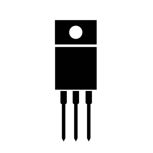 Champ Effet Transistor Icône Sur Fond Blanc Signe Transistor Puissance — Image vectorielle