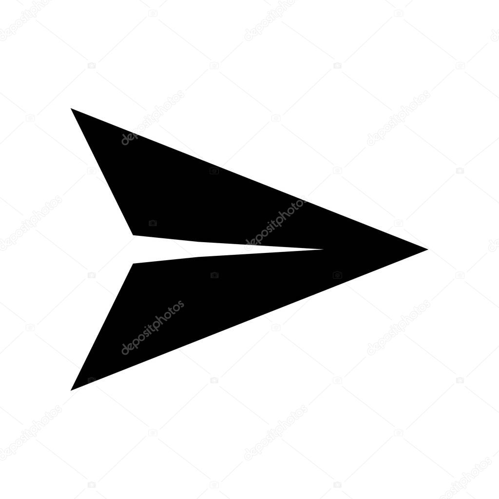 Send message icon on white background. flat style. paper plane sign. sending message symbol.