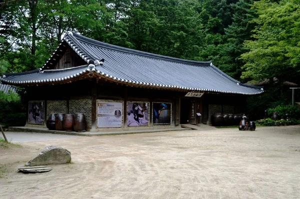 Una Foto Única Aldea Coreana Casa Pueblo Casa Tradicional Coreana —  Fotos de Stock