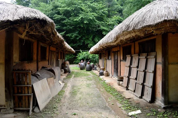 Una Foto Única Aldea Coreana Casa Pueblo Casa Tradicional Coreana — Foto de Stock