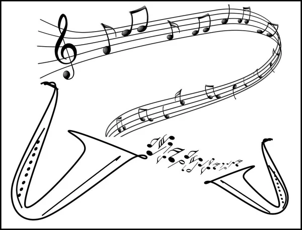 Strumenti Musicali Forma Libera Come Musica Stessa Illustrazione Sfondo — Foto Stock