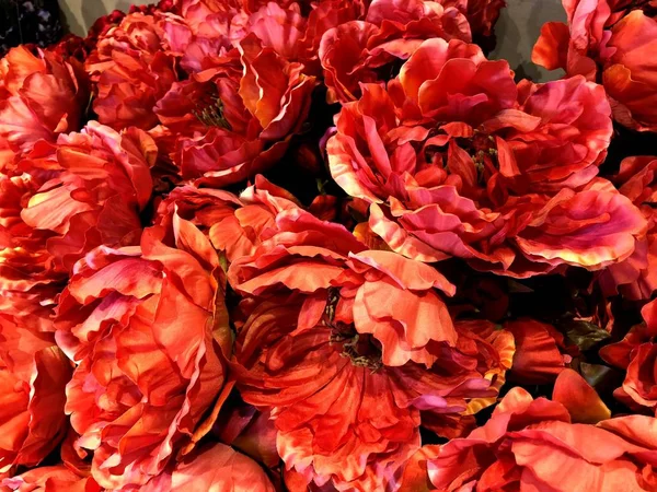 Fleurs Variées Colorées Lumineuses Fleurs Artificielles Elles Sont Encore Belles — Photo