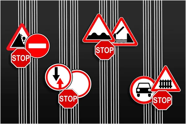 Vägen Trafikerar Tecken Illustration Bakgrund — Stockfoto