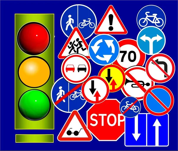 Panneaux Routiers Illustration Arrière Plan Images De Stock Libres De Droits