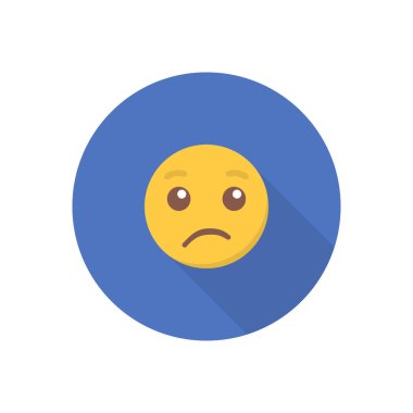 Kutsal kişilerin resmi içinde sosyal medya için uzun gölge ile düz bir tasarıma gülümseme.