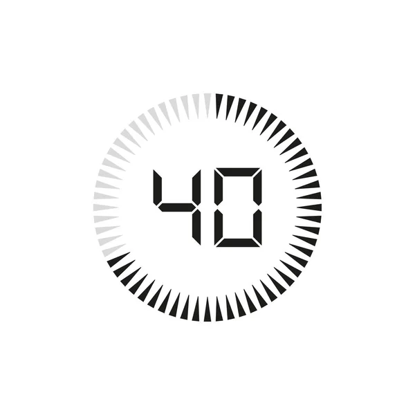 Temporizador Digital Reloj Reloj Para Diseño Ilustración Vectorial — Archivo Imágenes Vectoriales