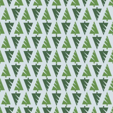 Noel ağacı simgesinin seamless modeli. Vektör çizim.