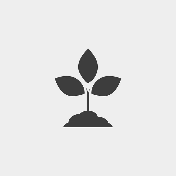 Pflanzen Wachsen Symbol Einem Flachen Design Vektorillustration — Stockvektor